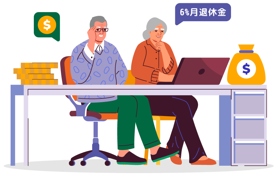 插圖-可擇領勞退新制6％月退休金