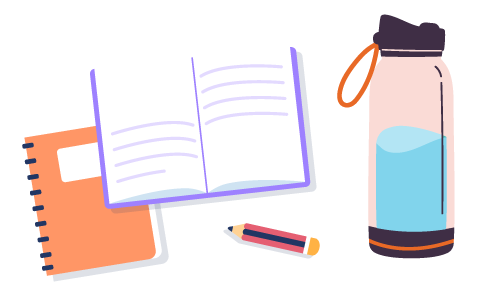 插圖-自備飲水用具及書寫文具